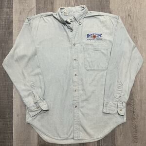VTG University Of Kentucky Wildcats 1998 Champions Denim Button College Shirt L